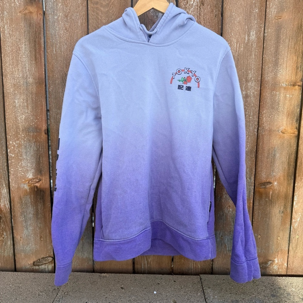 Brooklyn Cloth Men’s Lavender Purple Ombre Hoodie Tokyo Size Medium